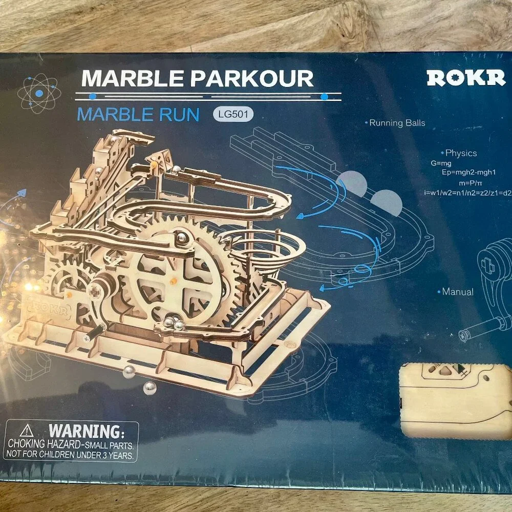 ROKR MARBLE PARKOUR Wooden Puzzle NEW 254 Pieces Marble Run Build Your Own